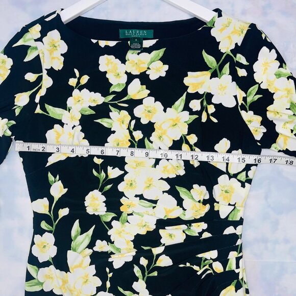 Lauren Ralph Lauren Floral Print Sheath Dress Size 6 - Picture 10 of 12